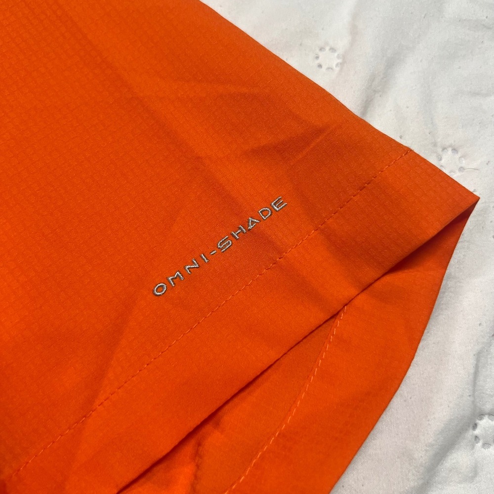 Columbia PFG Auburn Tigers Shirt Mens Large Orange Tamiami II Fishing SS - Picture 5 of 12